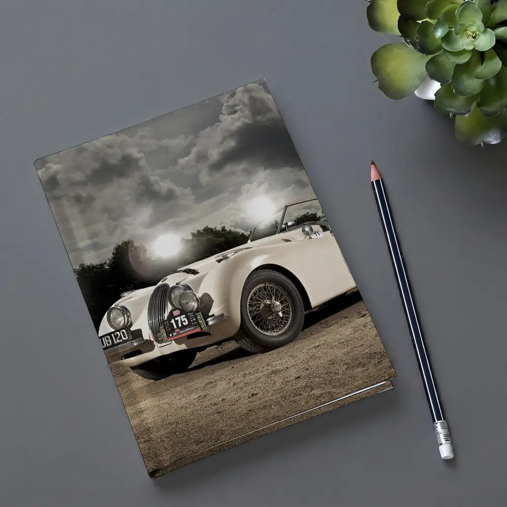 Jaguar XK120 Classic Roadster Dramatic Sky – Notebooks