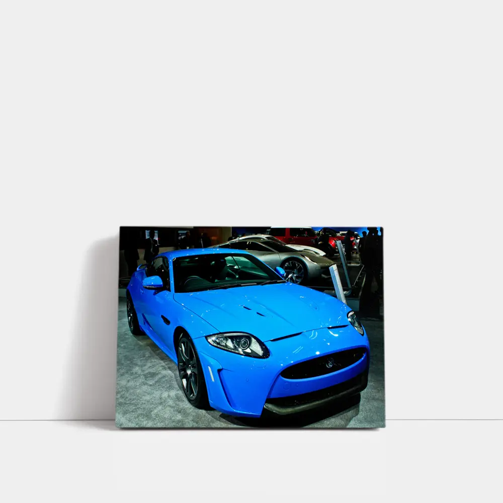 Jaguar XKR-S Blue Sports Car Auto Show – Wall Art