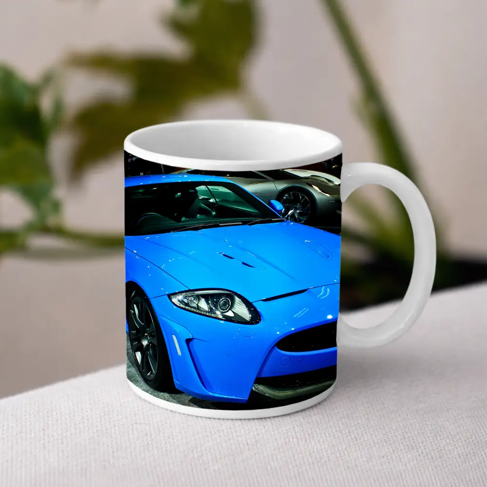 Jaguar XKR-S Blue Sports Car Auto Show – Mugs