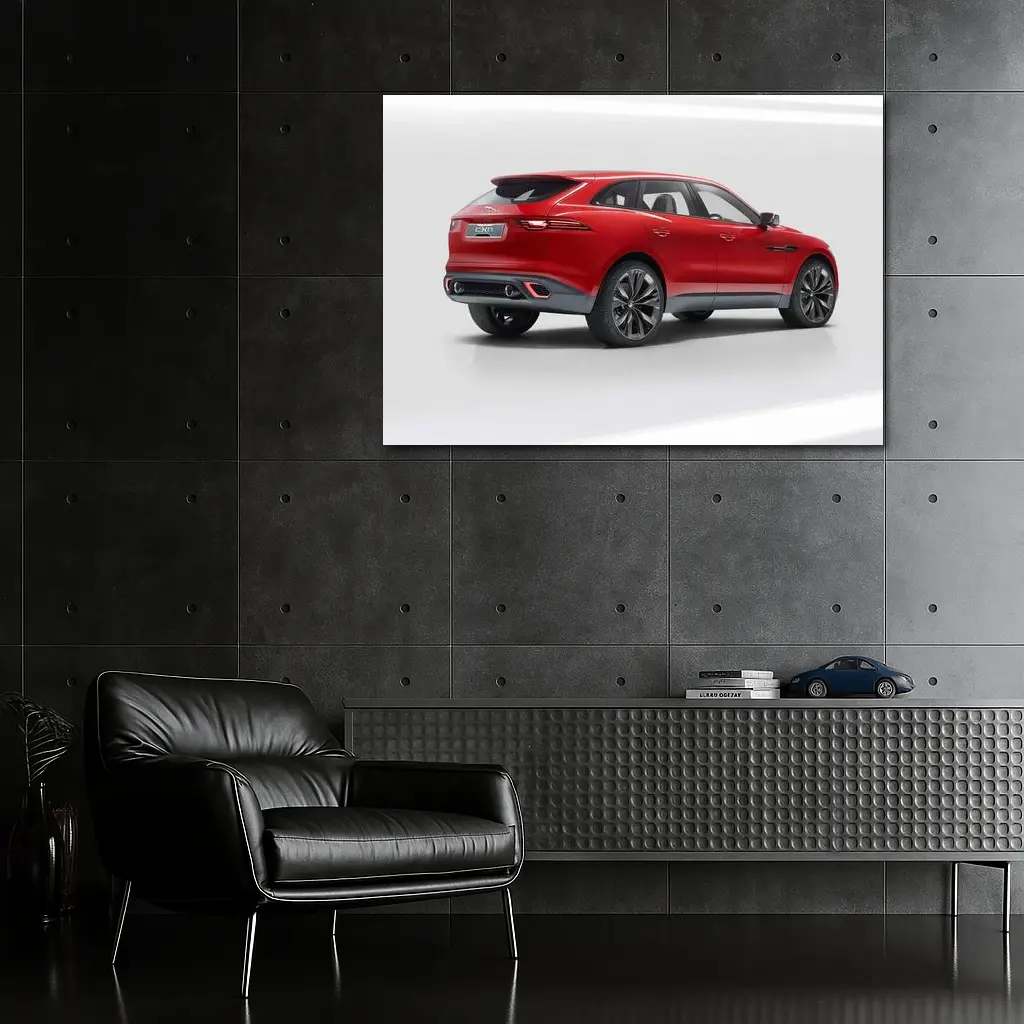 Jaguar F-Pace SUV Red Studio Shot – Wall Art