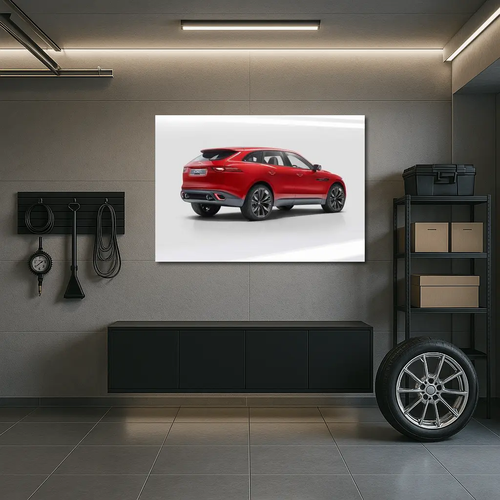 Jaguar F-Pace SUV Red Studio Shot – Wall Art