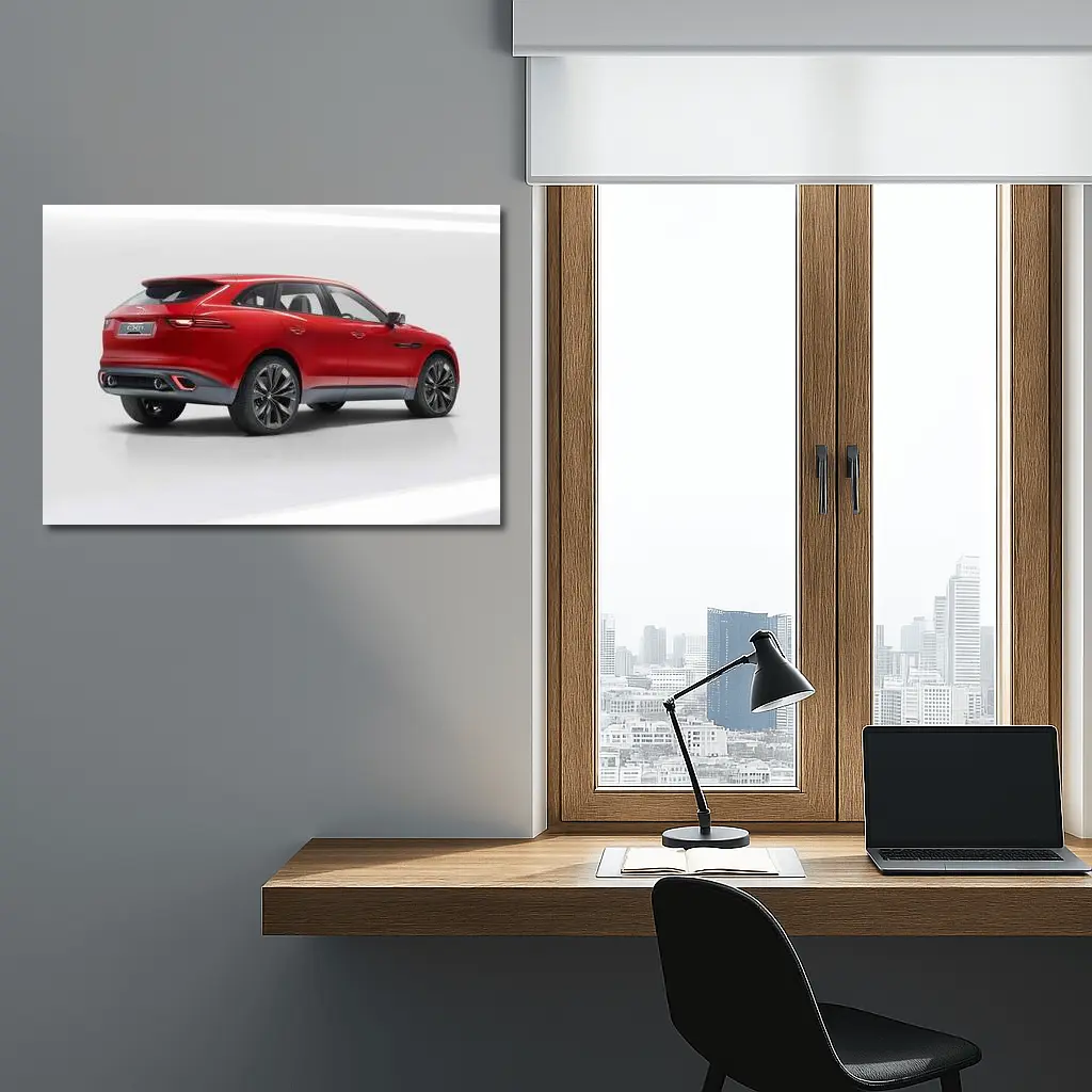 Jaguar F-Pace SUV Red Studio Shot – Wall Art