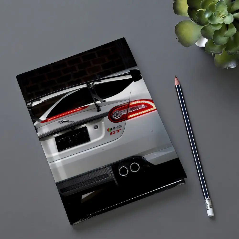 Jaguar XK GT White Rear View Dark – Notebooks