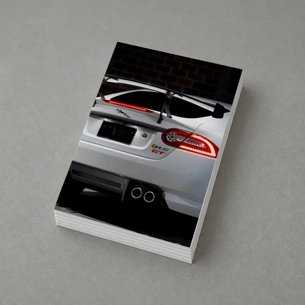 Jaguar XK GT White Rear View Dark – Postcards