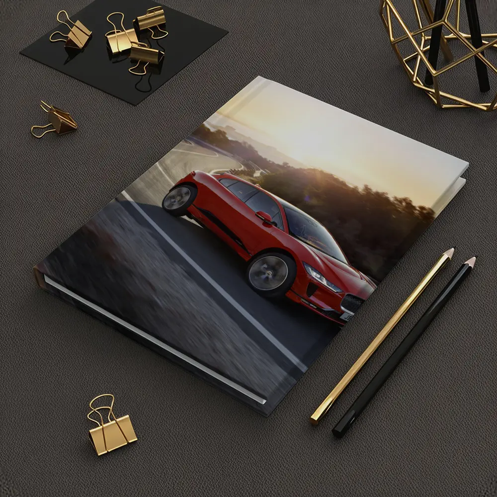 Jaguar I-Pace Red SUV Sunset Road – Notebooks