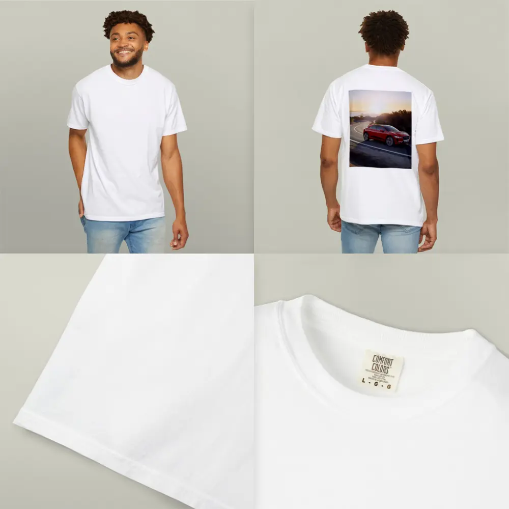 Jaguar I-Pace Red SUV Sunset Road – T-Shirts