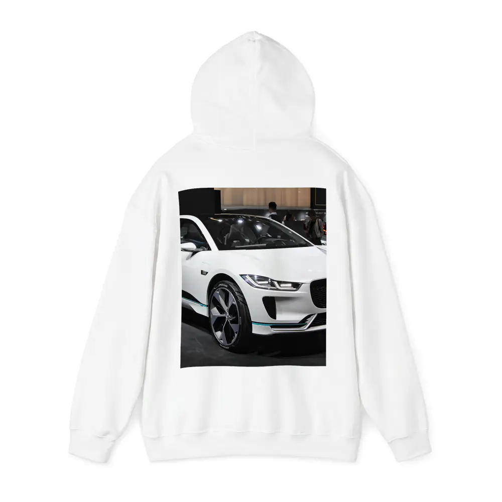 Jaguar I-Pace White Electric SUV Auto Show – Hoodies