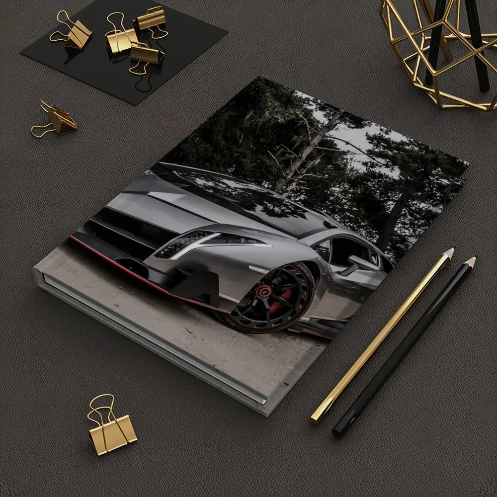 Lamborghini Veneno Gray Supercar Forest Road – Notebooks