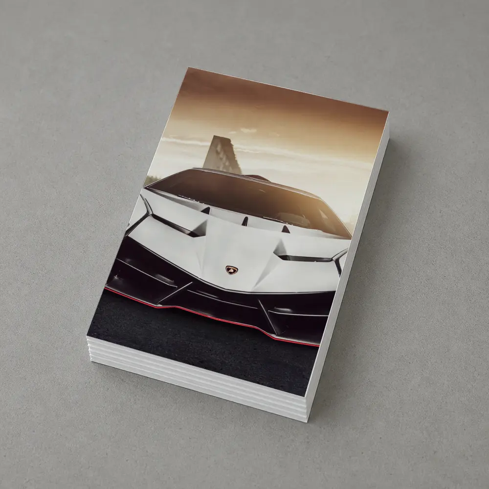 Lamborghini Veneno White Hypercar Golden Sky – Postcards