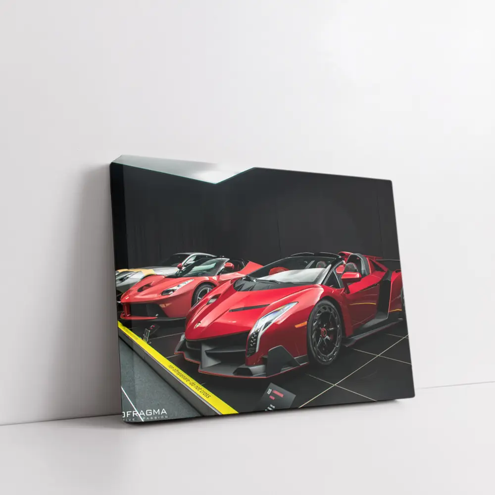 Lamborghini Veneno Roadster Red Showroom Display – Wall Art