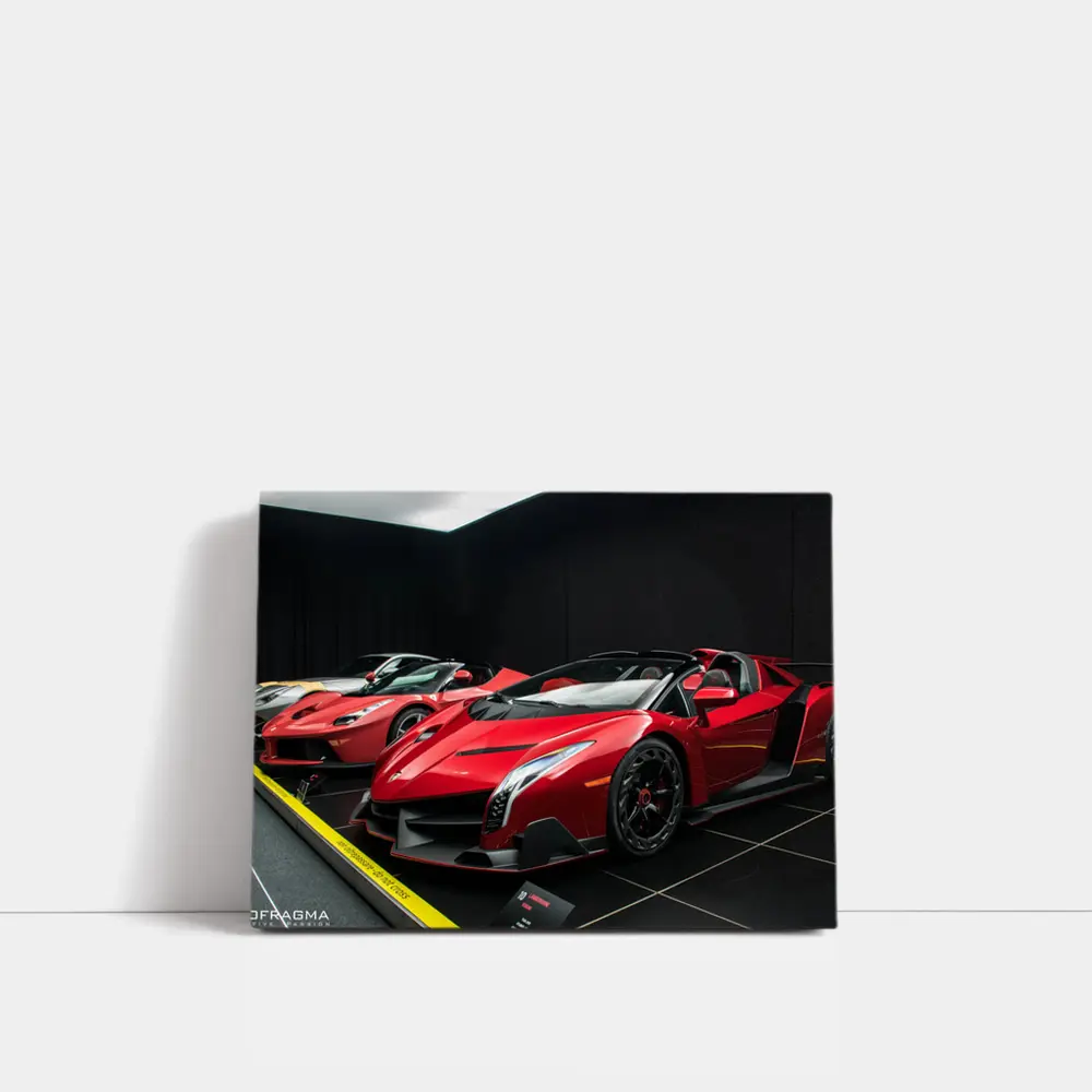 Lamborghini Veneno Roadster Red Showroom Display – Wall Art