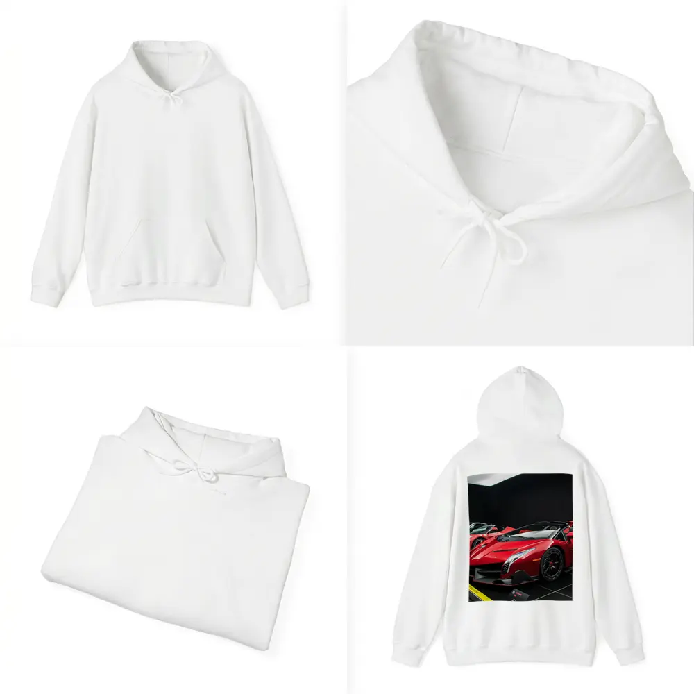 Lamborghini Veneno Roadster Red Showroom Display – Hoodies