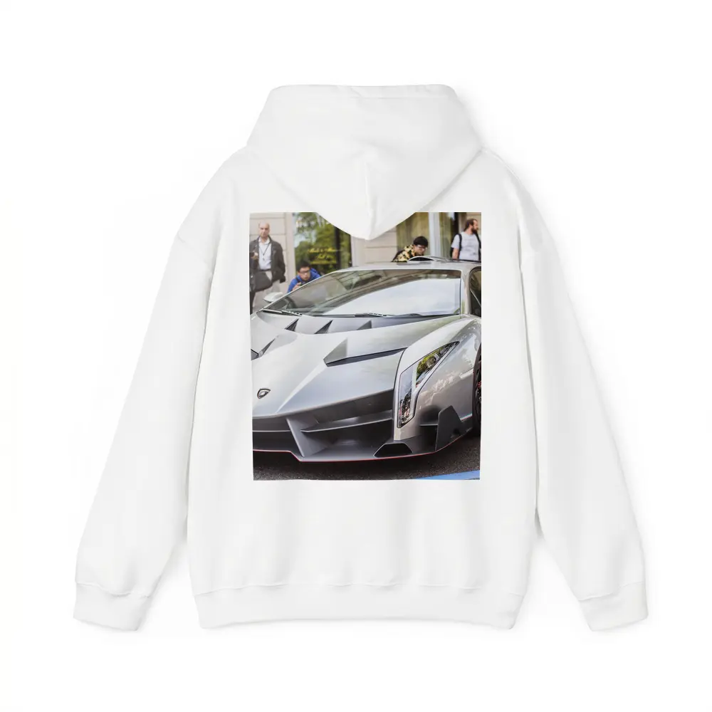 Lamborghini Veneno Silver Supercar Crowd Event – Hoodies