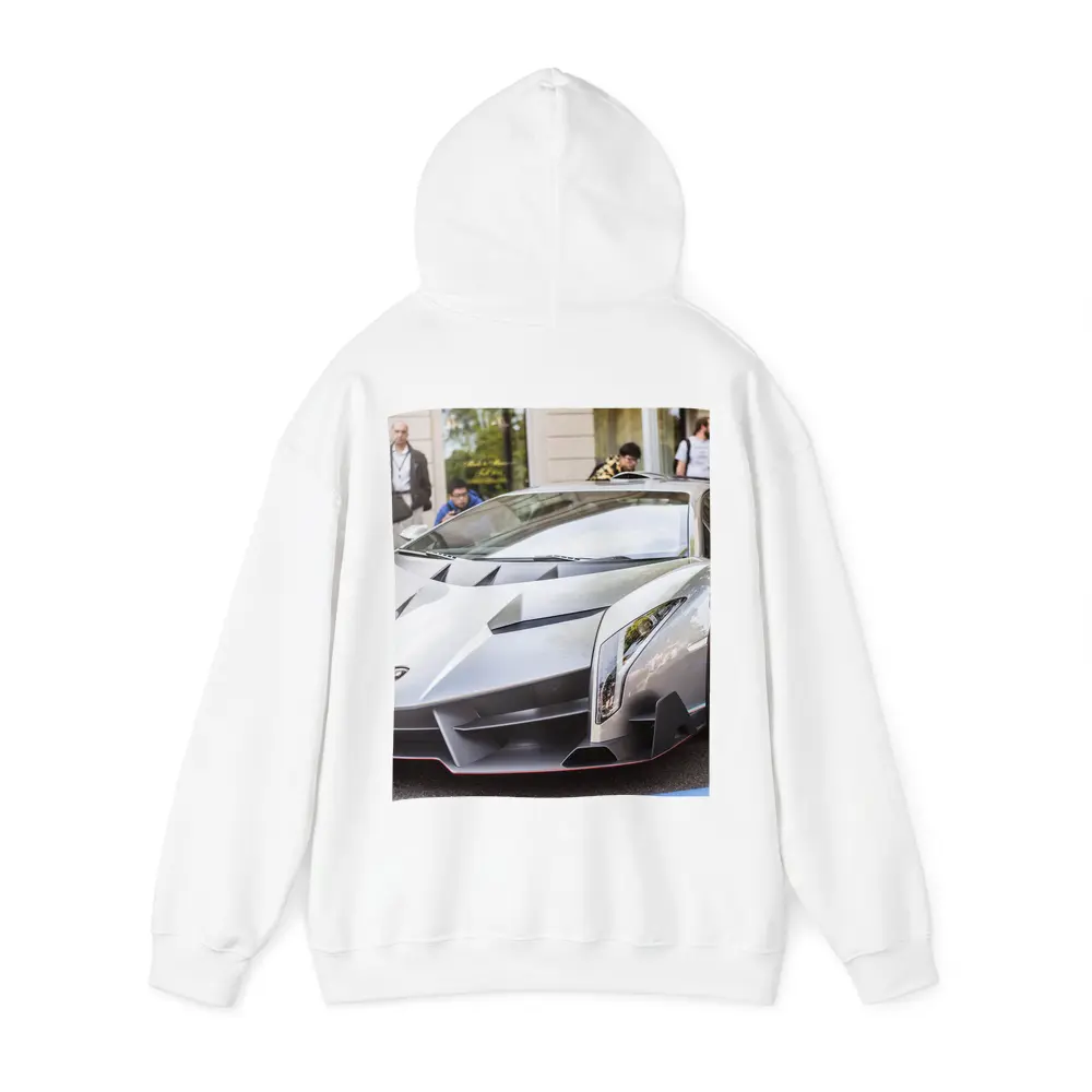 Lamborghini Veneno Silver Supercar Crowd Event – Hoodies