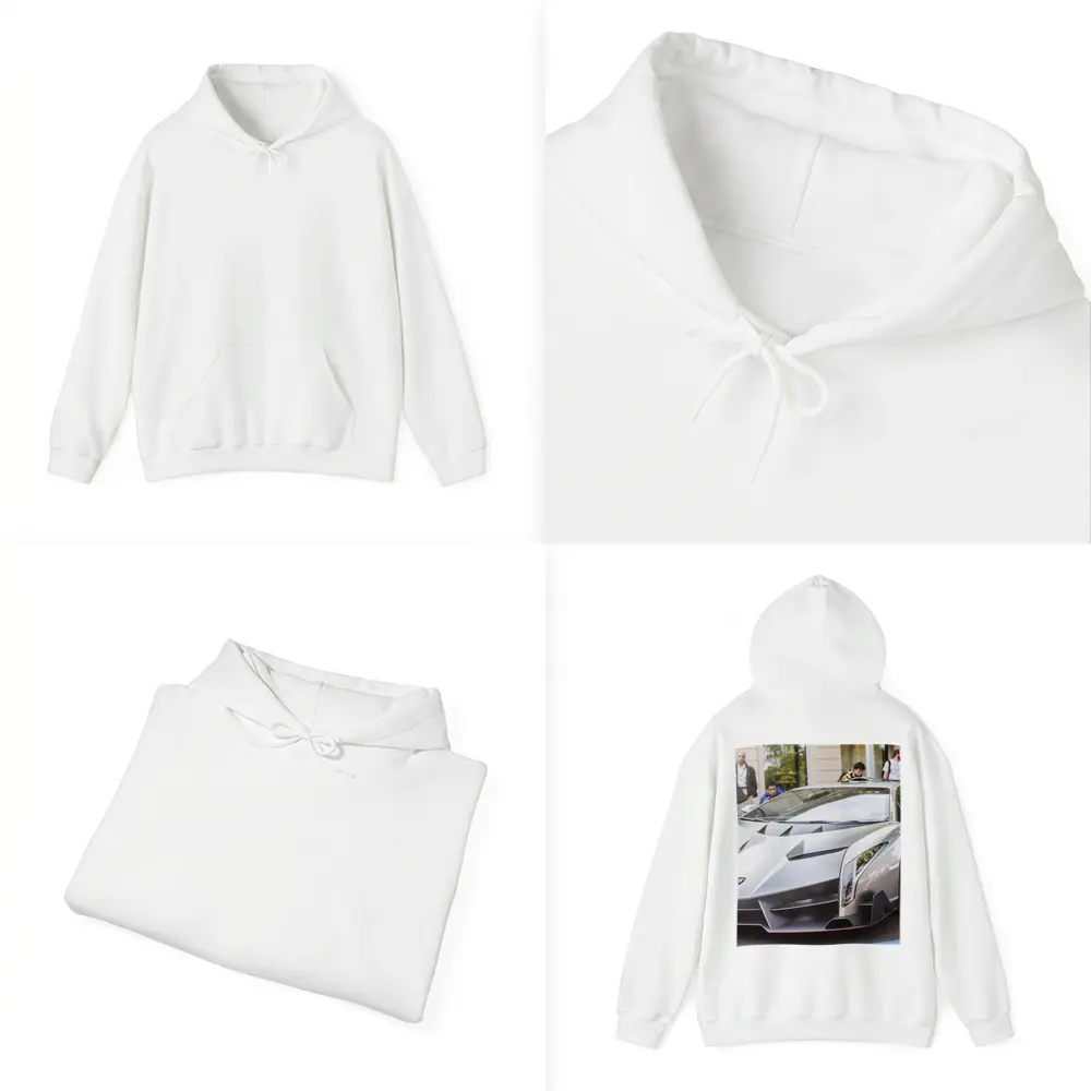 Lamborghini Veneno Silver Supercar Crowd Event – Hoodies