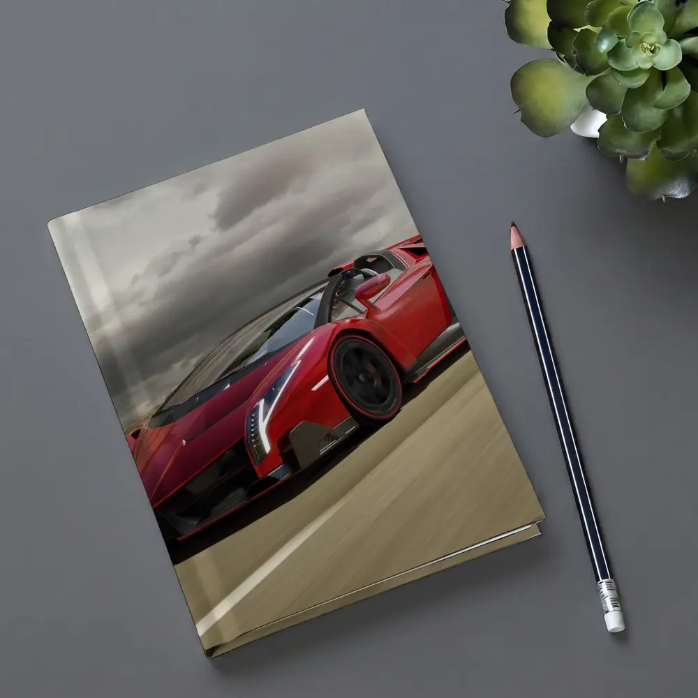 Lamborghini Veneno Red Racing On Track – Notebooks