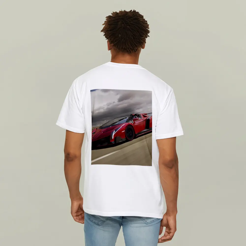 Lamborghini Veneno Red Racing On Track – T-Shirts