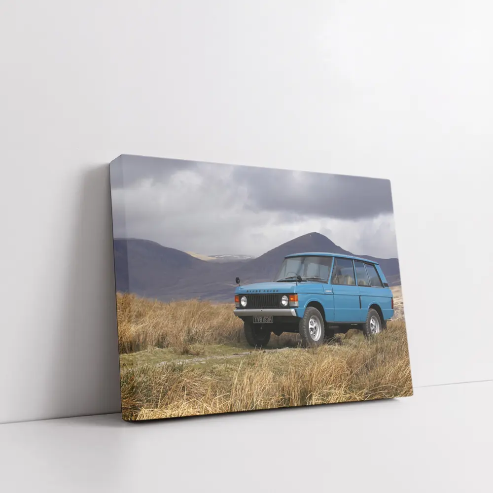 Classic Range Rover Blue Scottish Highlands – Wall Art