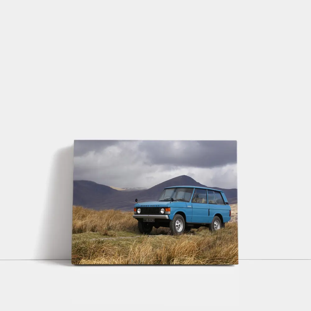 Classic Range Rover Blue Scottish Highlands – Wall Art