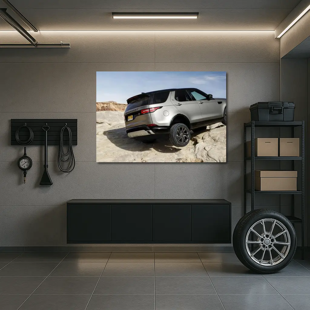 Land Rover Discovery SUV on Rocky Terrain – Wall Art
