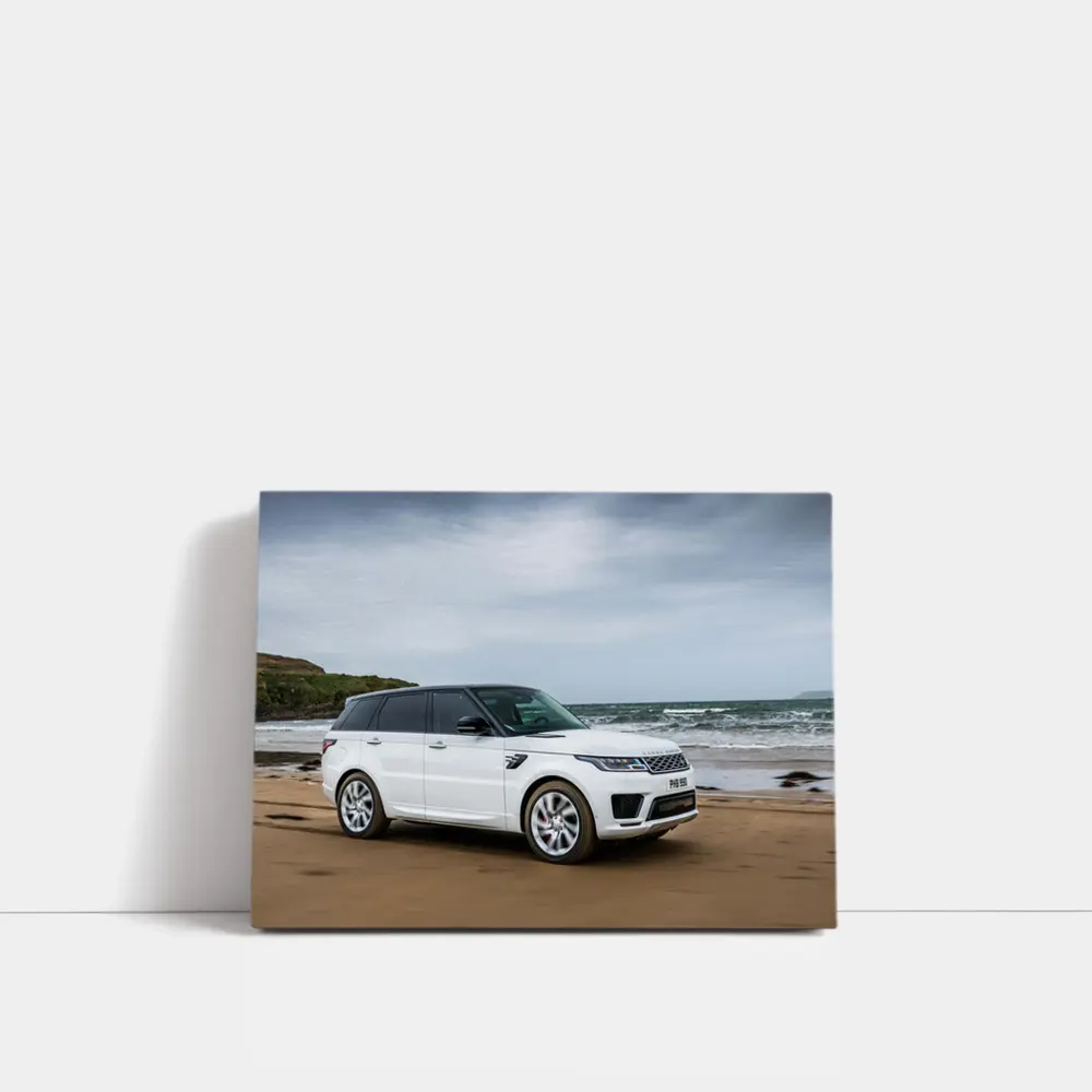 Land Rover Range Rover Sport White Beach Drive – Wall Art