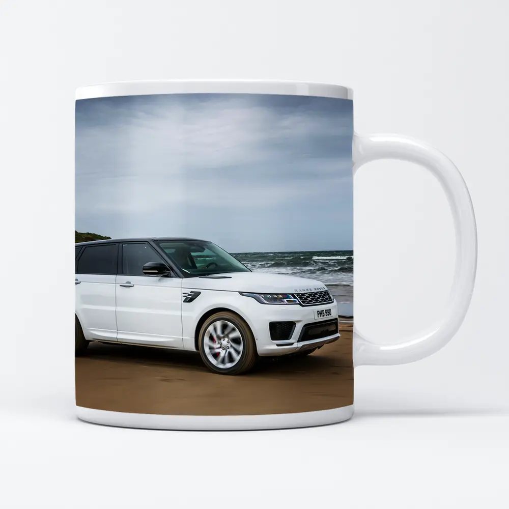 Land Rover Range Rover Sport White Beach Drive – Mugs