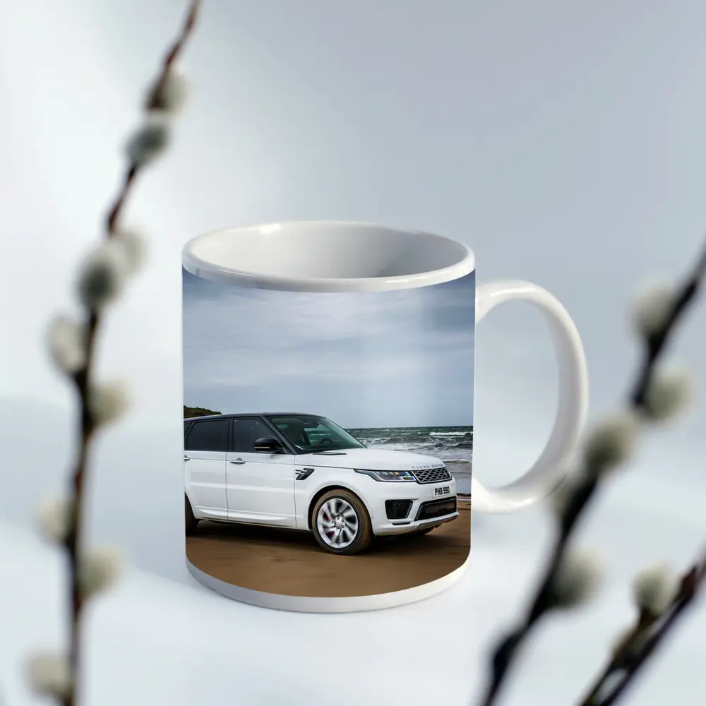 Land Rover Range Rover Sport White Beach Drive – Mugs