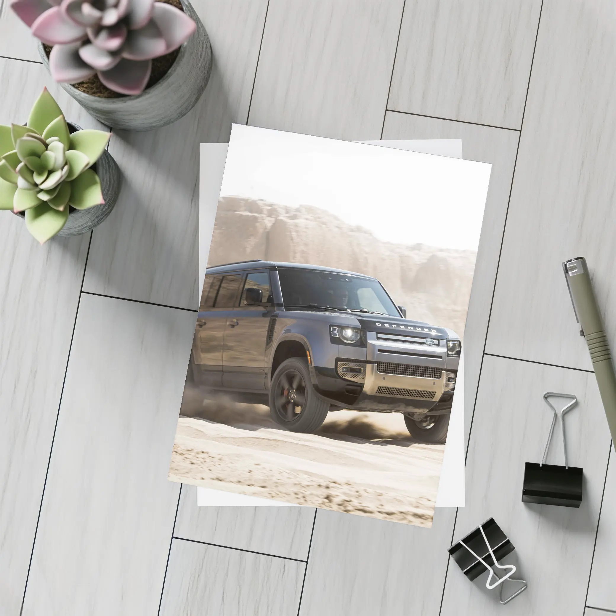 Land Rover Defender Desert Off Road Drive – Postcards