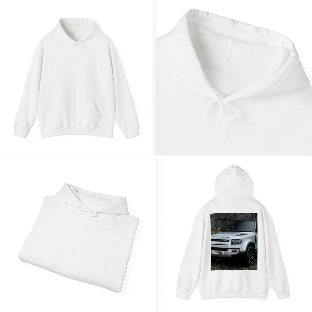 Land Rover Defender Rocky Cliffs Silver – Hoodies