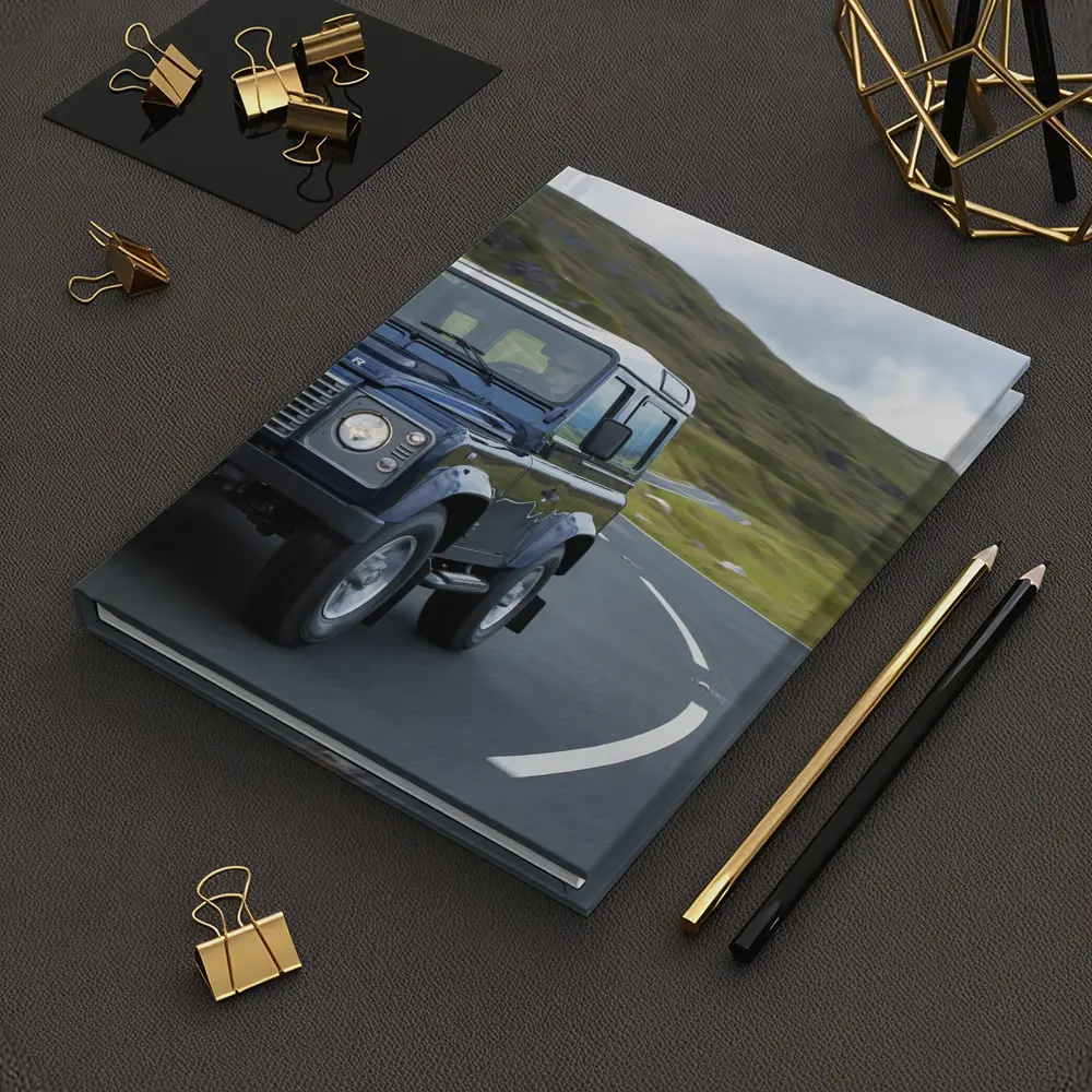 Land Rover Defender Rolling Through Highland Roads – Notebooks