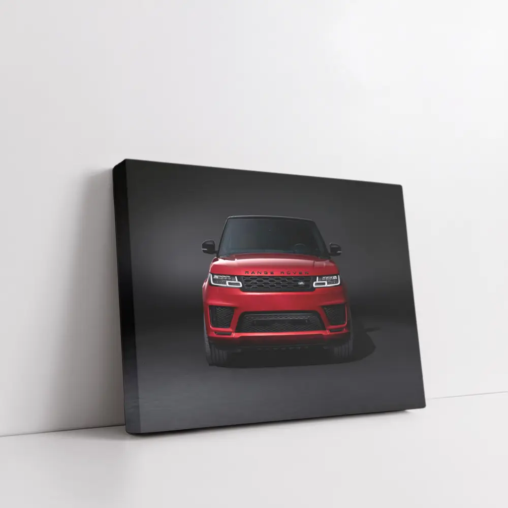 Red Range Rover Sport Dark Studio Background – Wall Art
