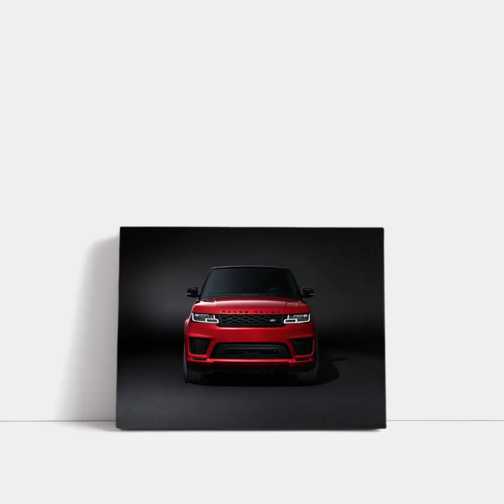 Red Range Rover Sport Dark Studio Background – Wall Art