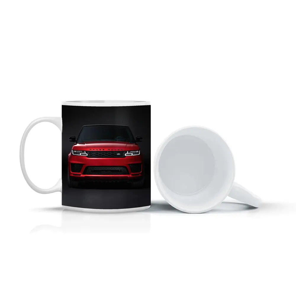 Red Range Rover Sport Dark Studio Background – Mugs