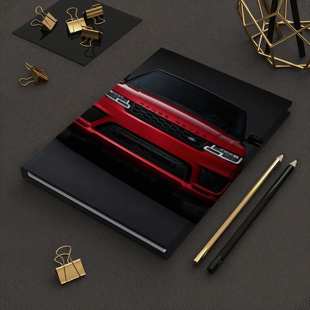 Red Range Rover Sport Dark Studio Background – Notebooks