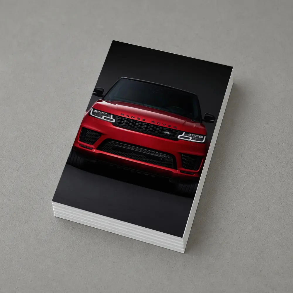 Red Range Rover Sport Dark Studio Background – Postcards