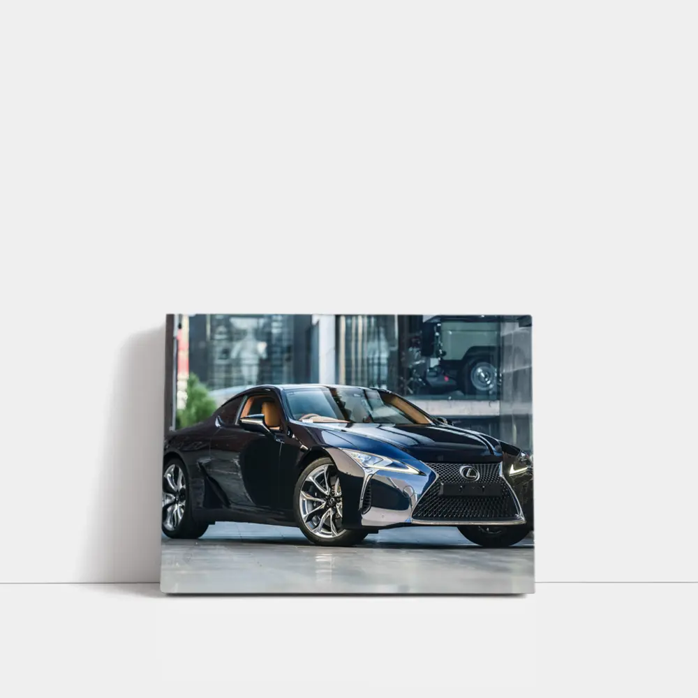 Lexus LC Black Sports Coupe Urban Setting – Wall Art