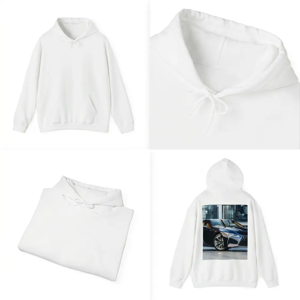 Lexus LC Black Sports Coupe Urban Setting – Hoodies