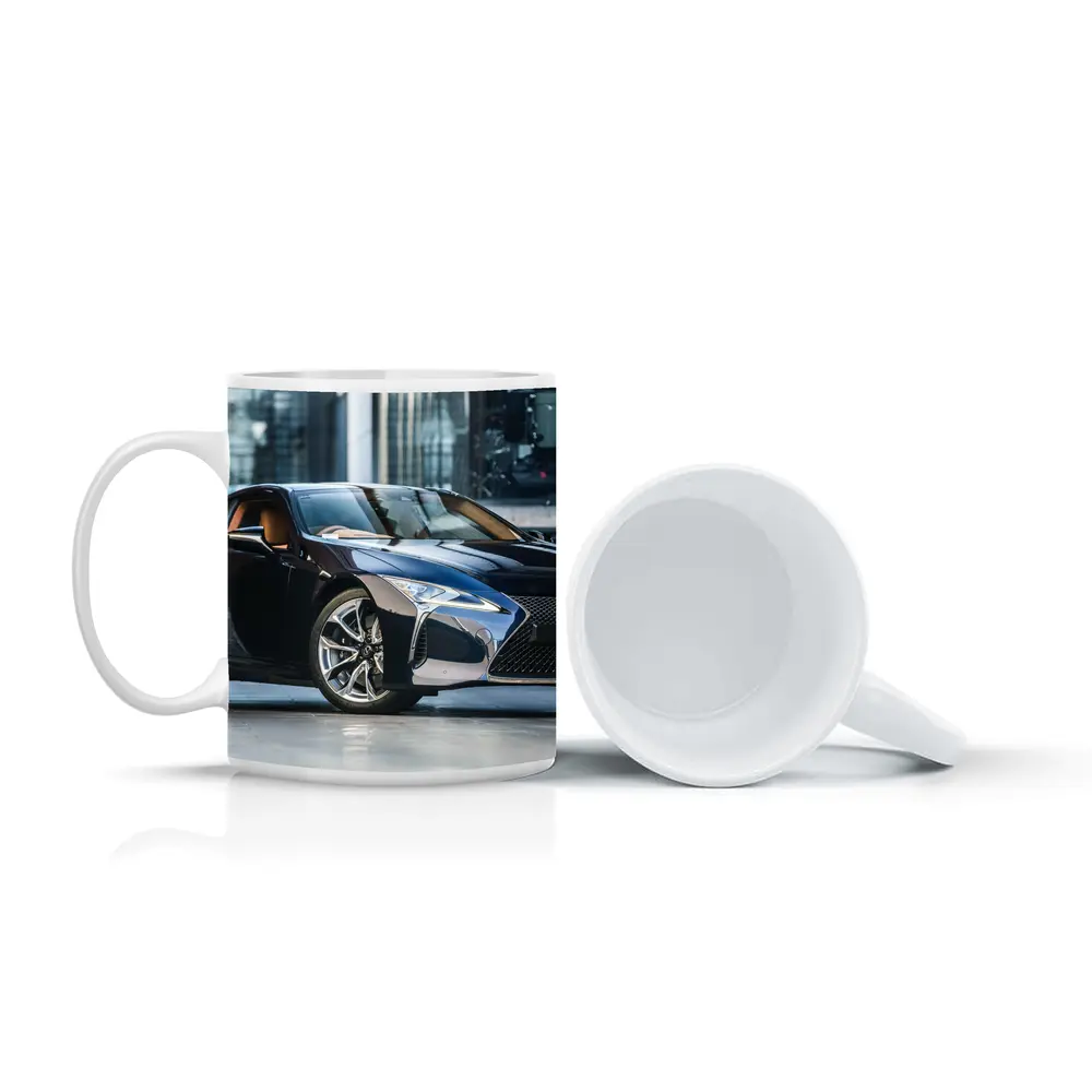 Lexus LC Black Sports Coupe Urban Setting – Mugs