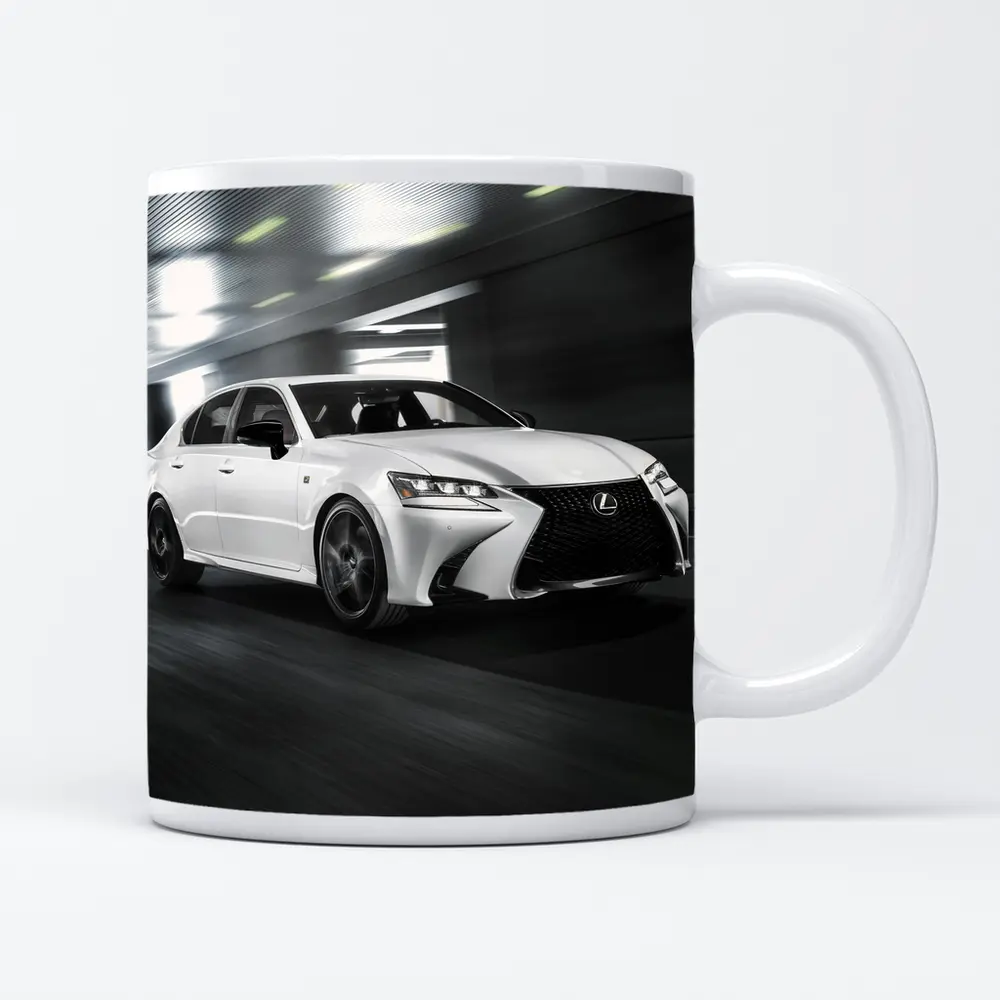 Lexus GS White Sedan Speeding Through Tunnel – Mugs