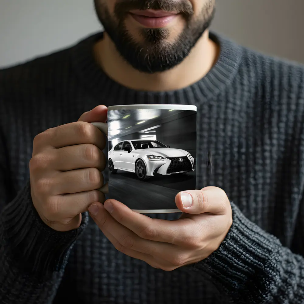 Lexus GS White Sedan Speeding Through Tunnel – Mugs