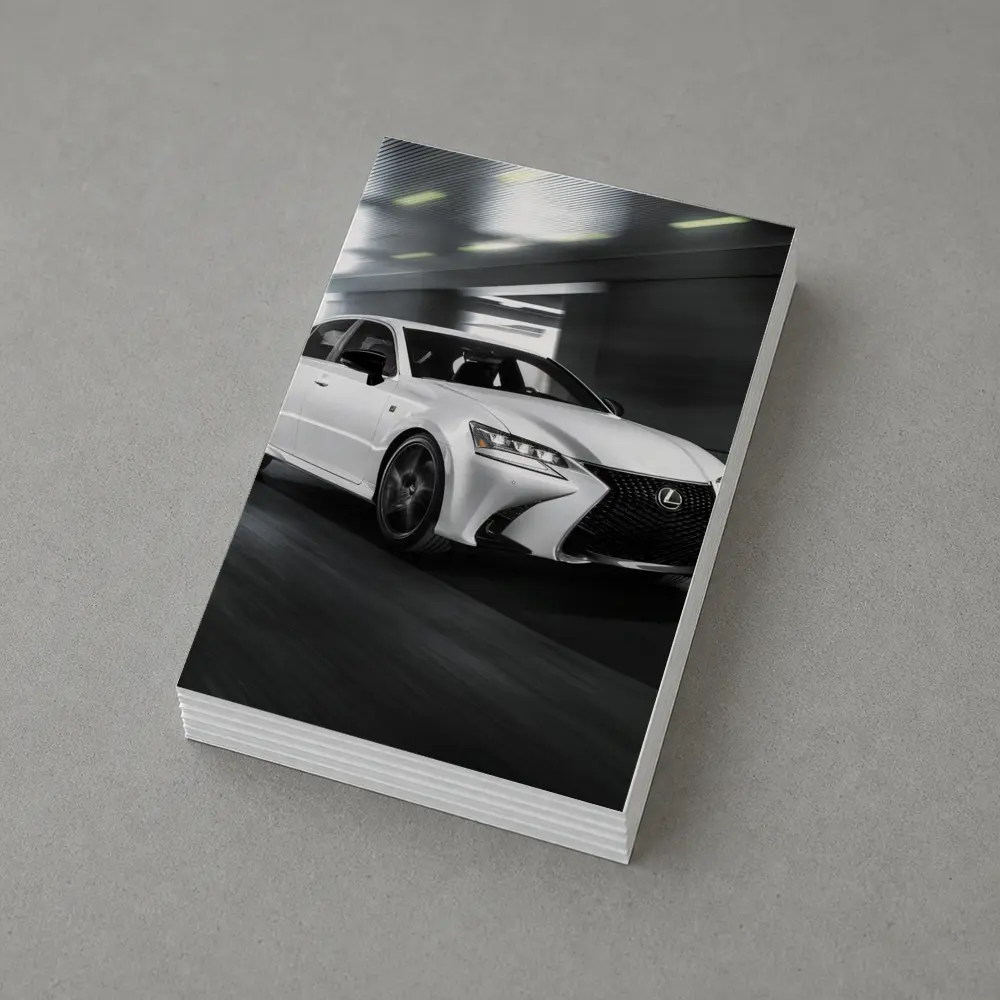 Lexus GS White Sedan Speeding Through Tunnel – Postcards