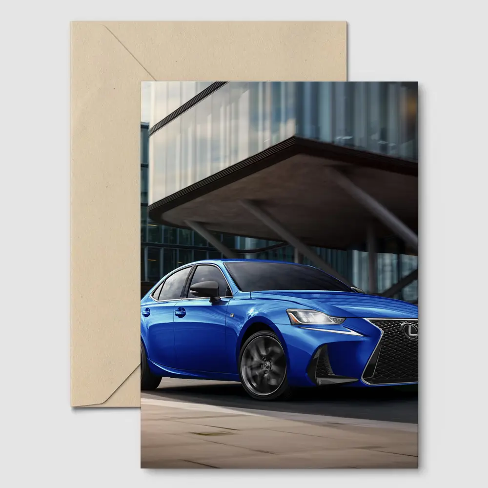 Lexus IS F Sport Blue Urban Street – Postcards