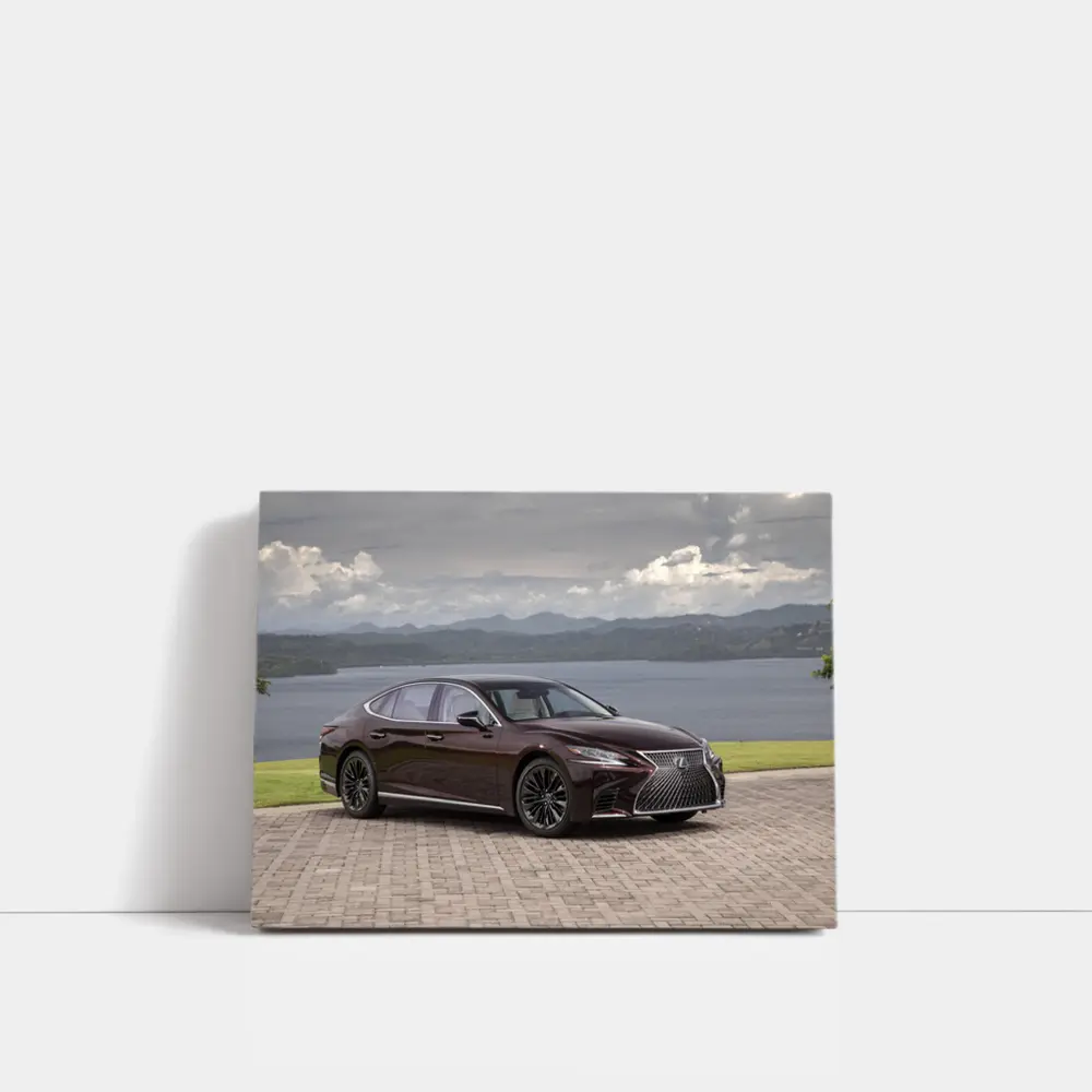 Lexus LS Luxury Sedan Lakeside Cloudy Day – Wall Art