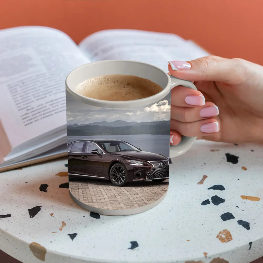 Lexus LS Luxury Sedan Lakeside Cloudy Day – Mugs