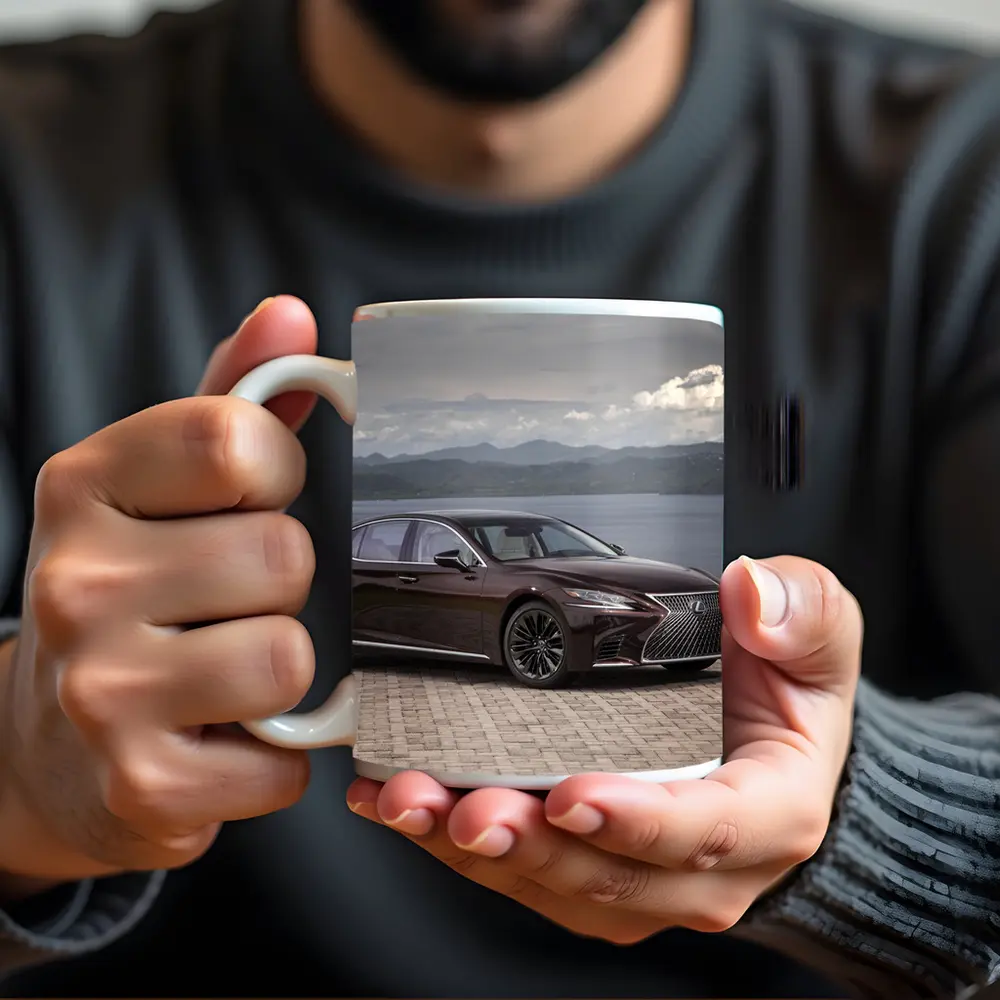 Lexus LS Luxury Sedan Lakeside Cloudy Day – Mugs