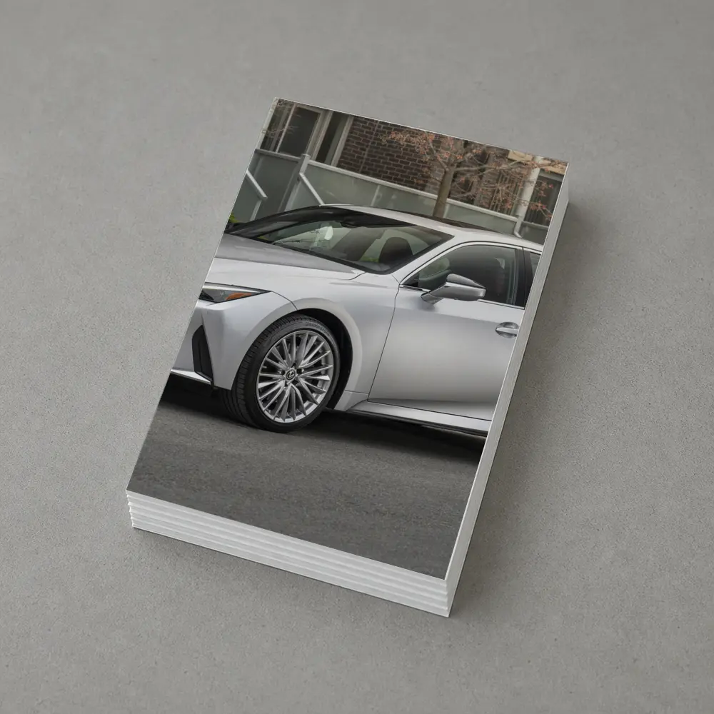 Lexus IS Silver Sedan Urban Street Setting – Postcards