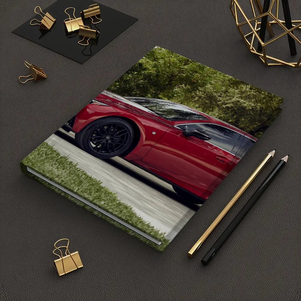 Lexus IS Red Sedan Driveway Trees – Notebooks