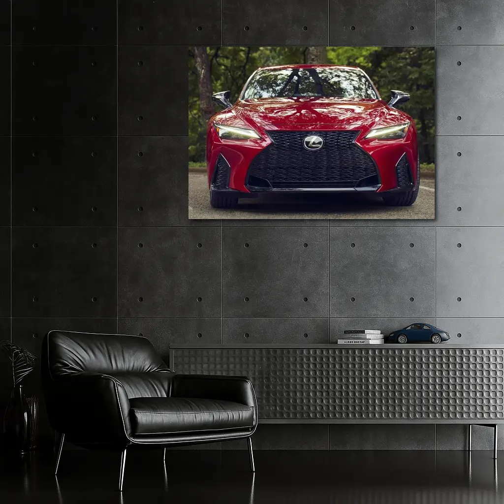 Lexus IS Front View Forest Background – Wall Art