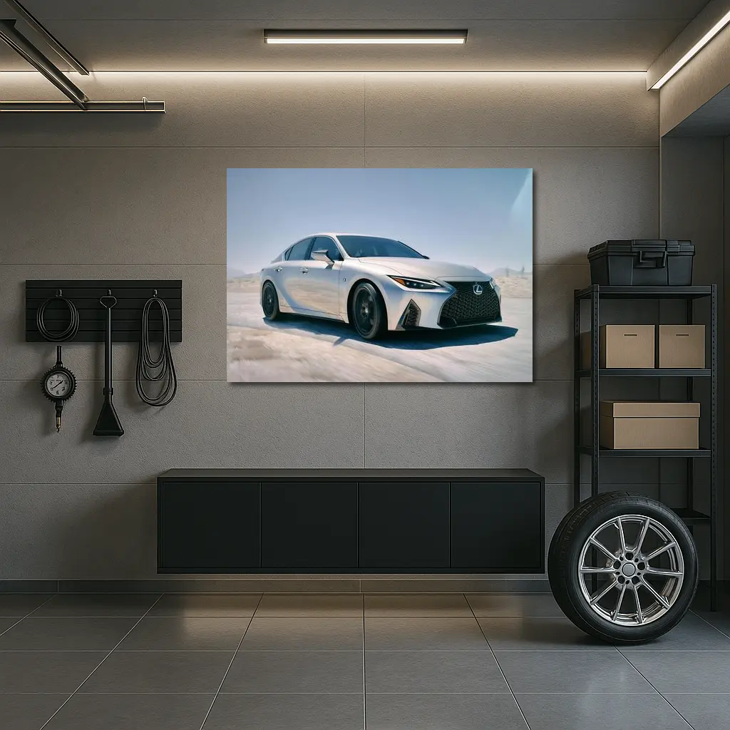 Lexus IS F Sport Silver Desert Drive – Wall Art