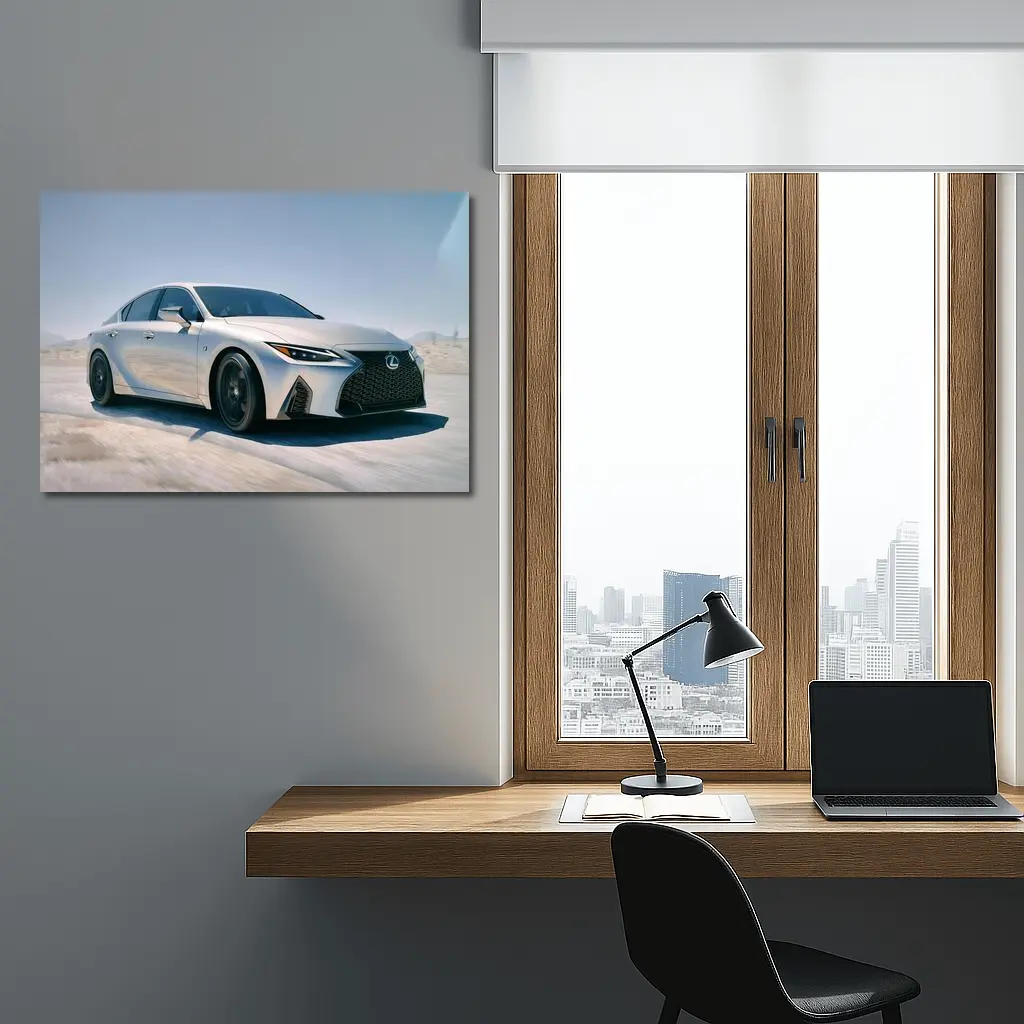 Lexus IS F Sport Silver Desert Drive – Wall Art